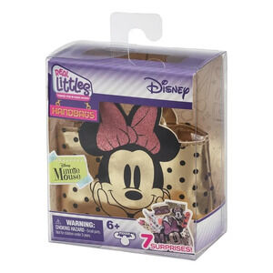 NEW Shopkins REAL LITTLES Disney Minnie Mouse Gold Handbag 7 Surprises